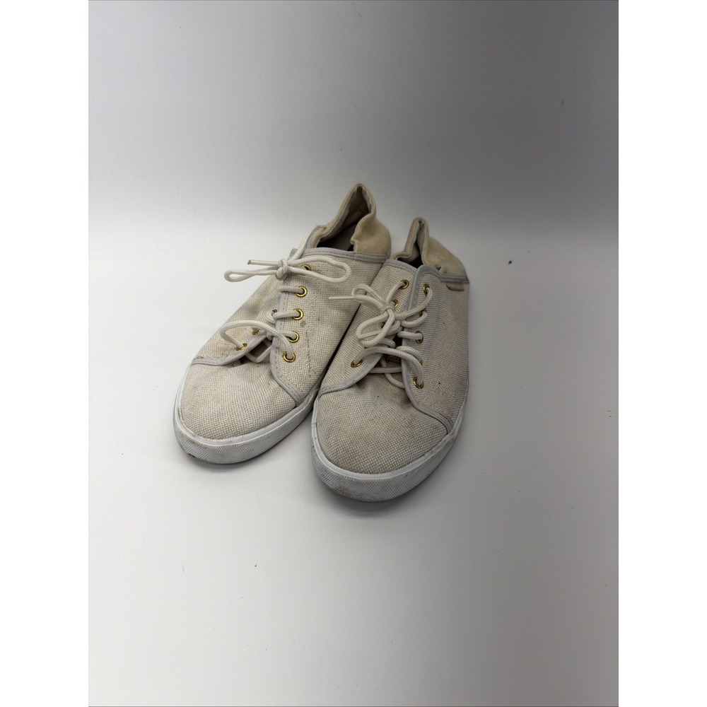 Tommy Hilfiger Shoes Womens 9 M Casual Sneakers TWLIP4-T Beige Fabric Lace Up‎